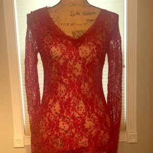 Long sleeve lace sequins top